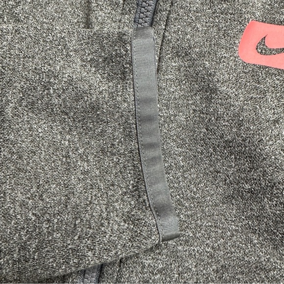 Nike Dri-Fit zip up hoodie, girls size small, gray/pink, pockets, spring, layer - Picture 5 of 12